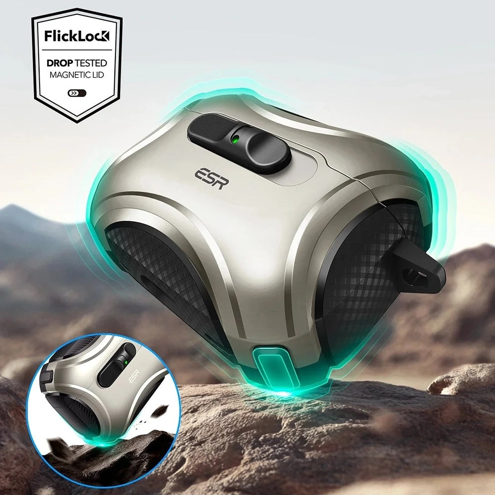 Ovitek ESR Cyber FlickLock za Apple AirPods Pro 3, Siv