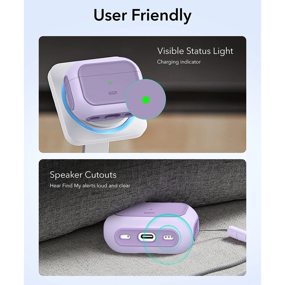 Ovitek ESR Orbit Hybrid za Apple AirPods Pro 3, Vijolična