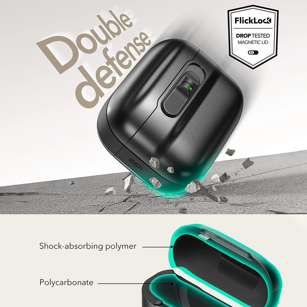 Ovitek ESR Pulse Magnetic FlickLock za Apple AirPods Pro 3, Bel