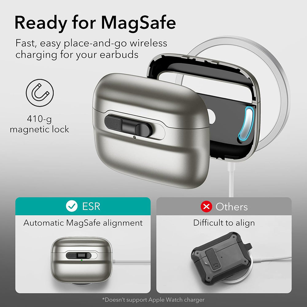 Ovitek ESR Pulse za Apple AirPods Pro Series, Siv