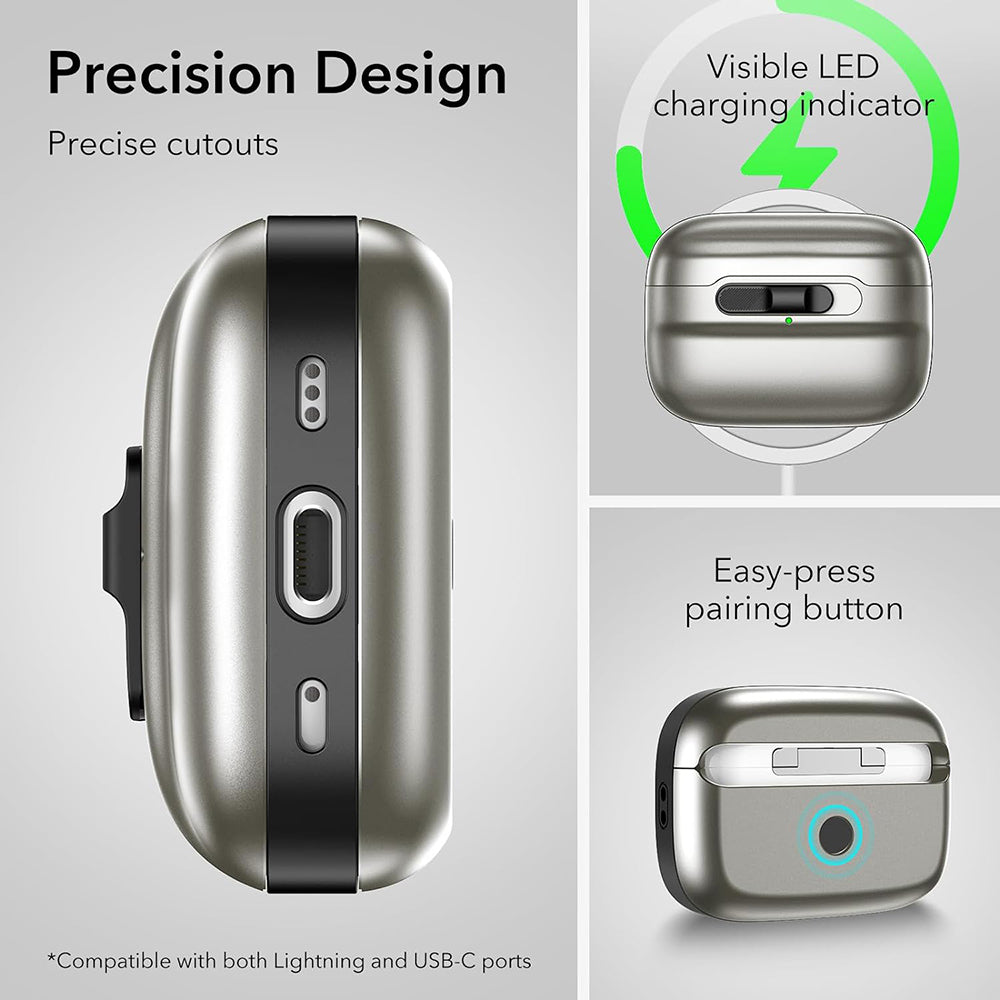 Ovitek ESR Pulse za Apple AirPods Pro Series, Siv