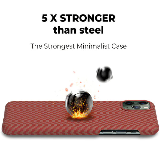 Ohišje za Apple iPhone 11 Pro, Pitaka, MagEZ Car Herrignbone, roza KI1107