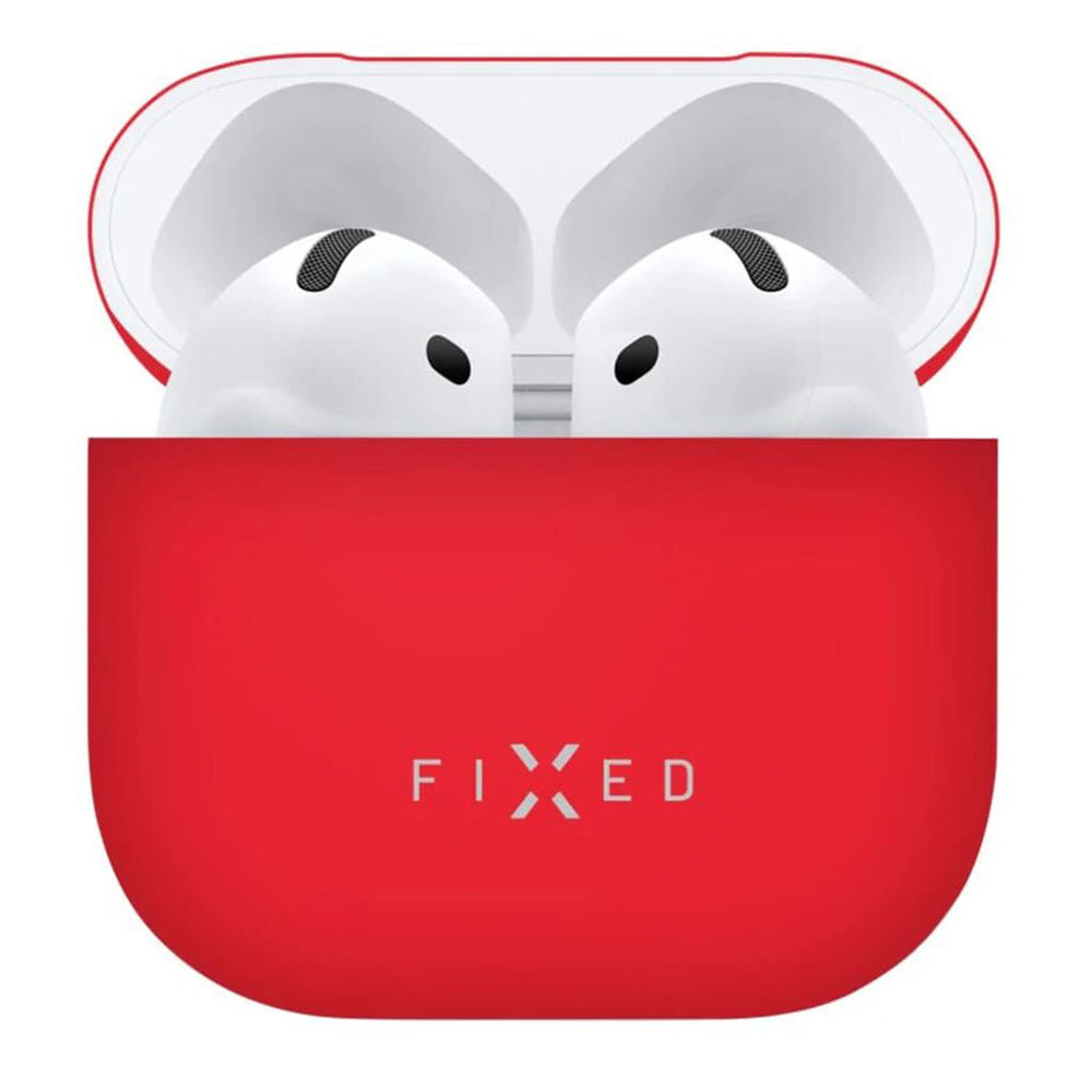 Ovitek Fixed Silky za Apple AirPods 4, Rdeča