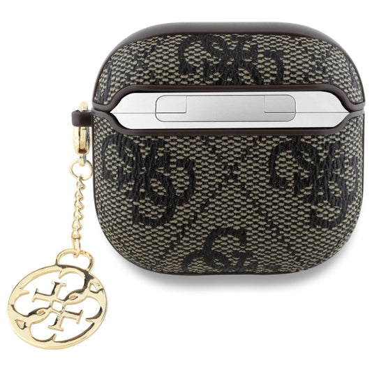 Ovitek Guess 4G Charm za Apple AirPods 4, rjava