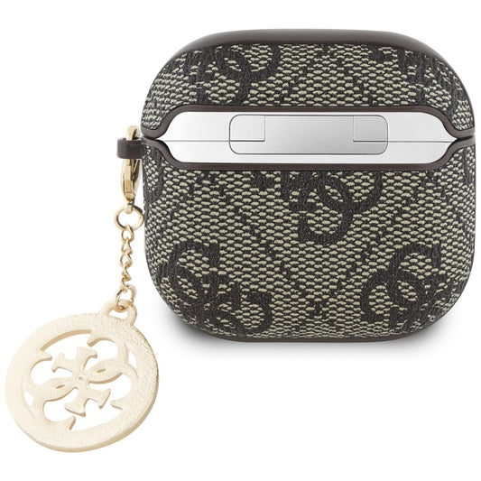 Ovitek Guess 4G Strass Charm za Apple AirPods 4, rjav