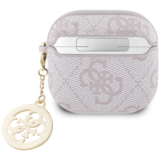 Ovitek Guess 4G Strass Charm za Apple AirPods 4, Roza