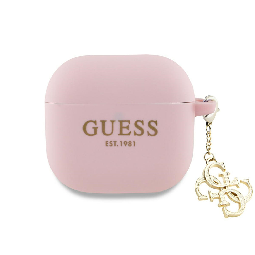 Ovitek Guess W/4G Charm za Apple AirPods 4, Roza
