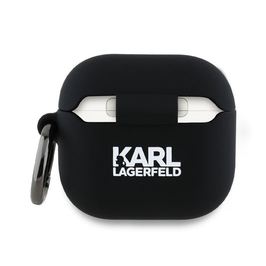 Ovitek Karl Lagerfeld 3D Karl & Choupette's Heads za Apple AirPods 4, Črn