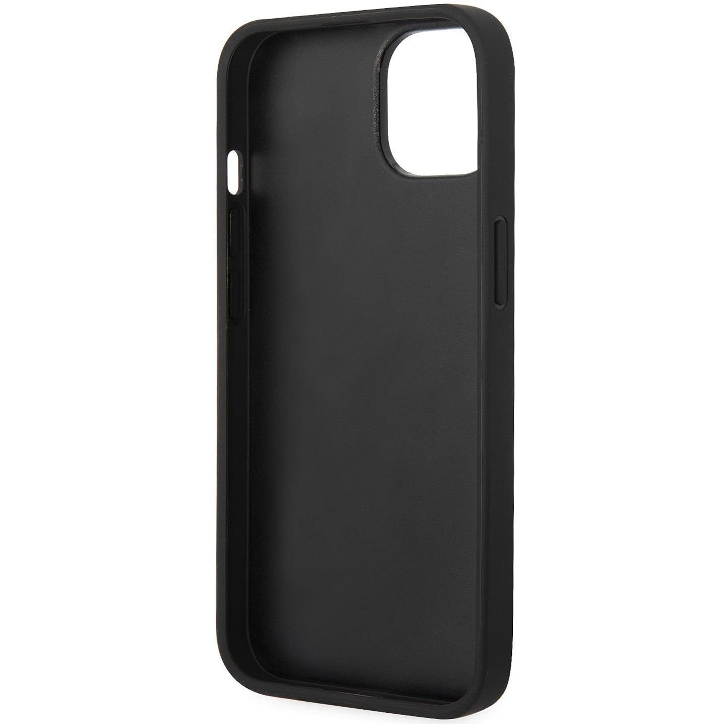 Ovitek za Apple iPhone 14 Plus, Karl Lagerfeld, Saffiano Monogram Metal Logo, črn