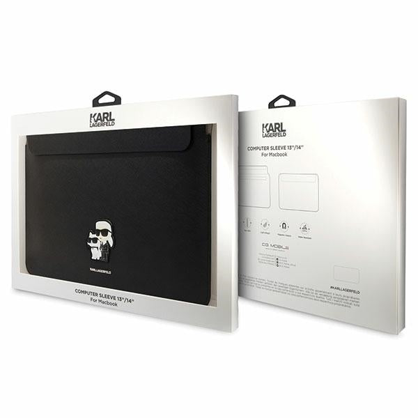 Ovitek Karl Lagerfeld Saffiano za prenosnik 14inch, črn