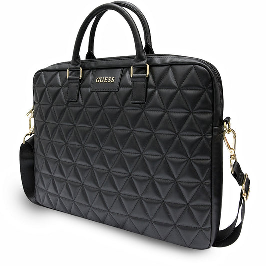 Torba Guess Quilted za prenosnik 15inch, črna
