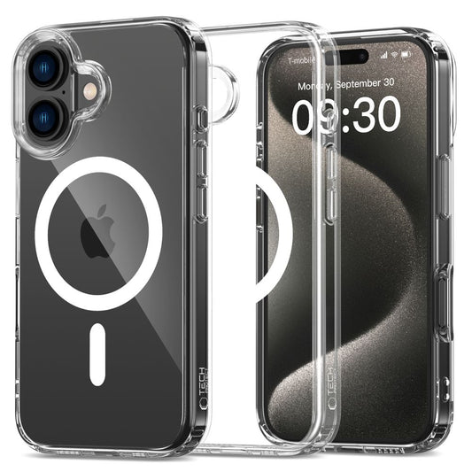 Ohišje MagSafe za Apple iPhone 16, Tech-Protect, Flexair Hybrid, prozorno