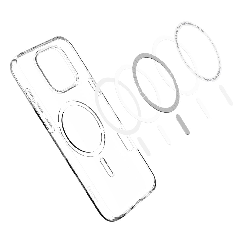 Ohišje MagSafe za Apple iPhone 16 Pro, Spigen, tekoči kristal, prozorno ACS08389