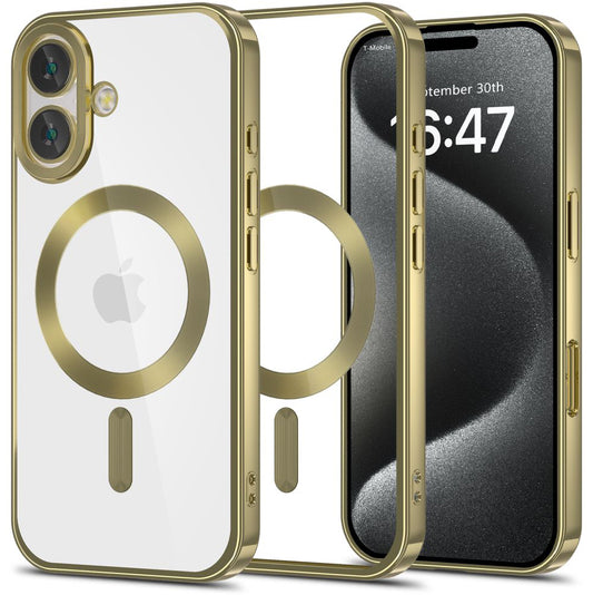 Ohišje MagSafe za Apple iPhone 16, Tech-Protect, Magflex Satin, zlato