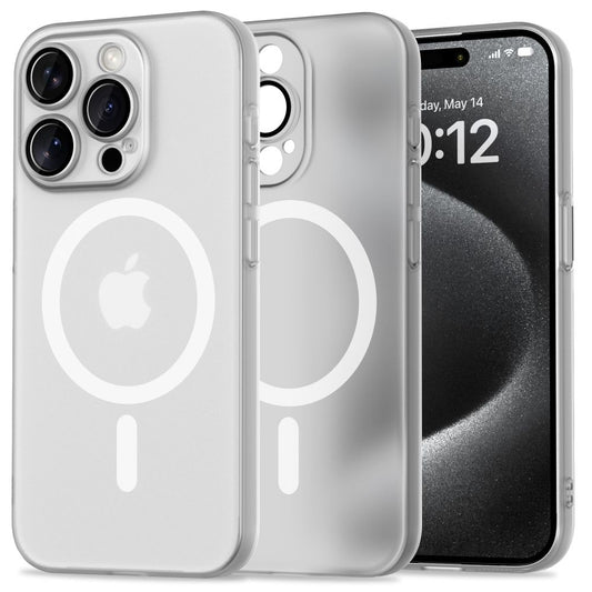 Ohišje MagSafe za Apple iPhone 15 Pro, Tech-Protect, MagSlim, belo