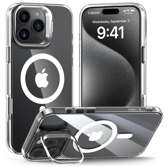Ovitek MagSafe za Apple iPhone 16 Pro Max, Tech-Protect, Magstand, Prozoren