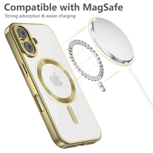 Ohišje MagSafe za Apple iPhone 16, Tech-Protect, Magflex Satin, zlato