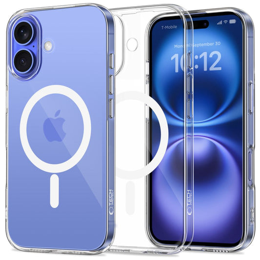 Ohišje MagSafe za Apple iPhone 16, Tech-Protect, Flexair+, prozorno