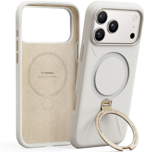 Ovitek MagSafe za Apple iPhone 17 Pro Max, Torras, QPRO Silicone, Bela