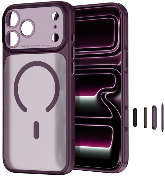MagSafe ovitek za Apple iPhone 18 Pro / 17 Pro, Tech-Protect, MagPeak CC, mat bordo