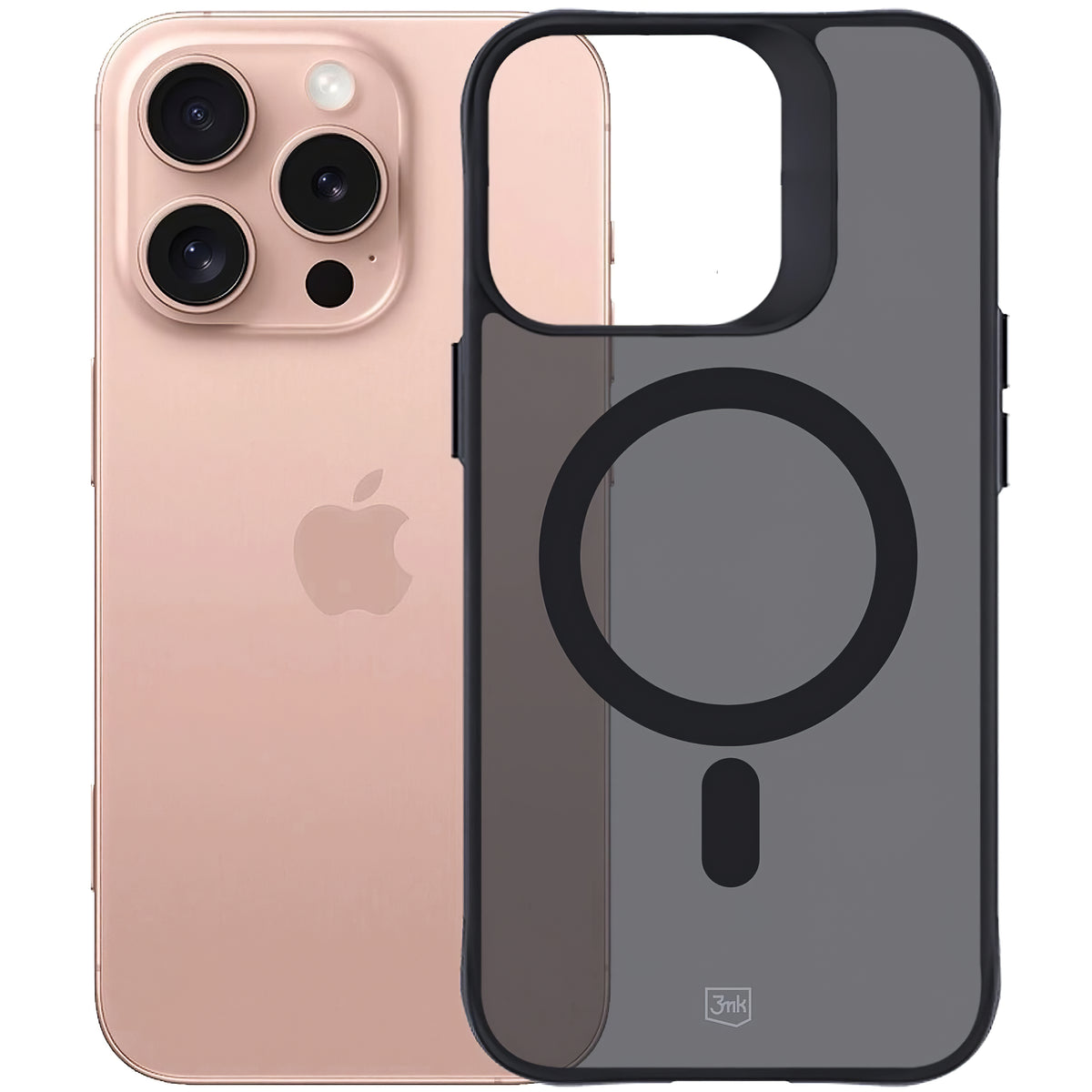 Ohišje MagSafe za Apple iPhone 16 Pro Max, 3MK, dim MagCase, črno
