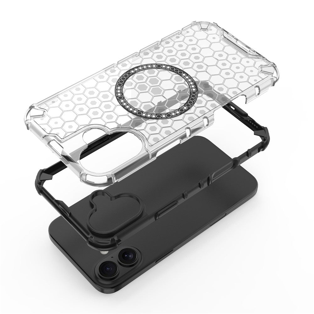 MagSafe ovitek za Apple iPhone 16, Techsuit, HoneyComb Shield, modra