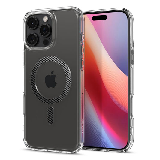 Ohišje MagSafe za Apple iPhone 16 Pro, Spigen, Ultra Hybrid, sivo ACS08131