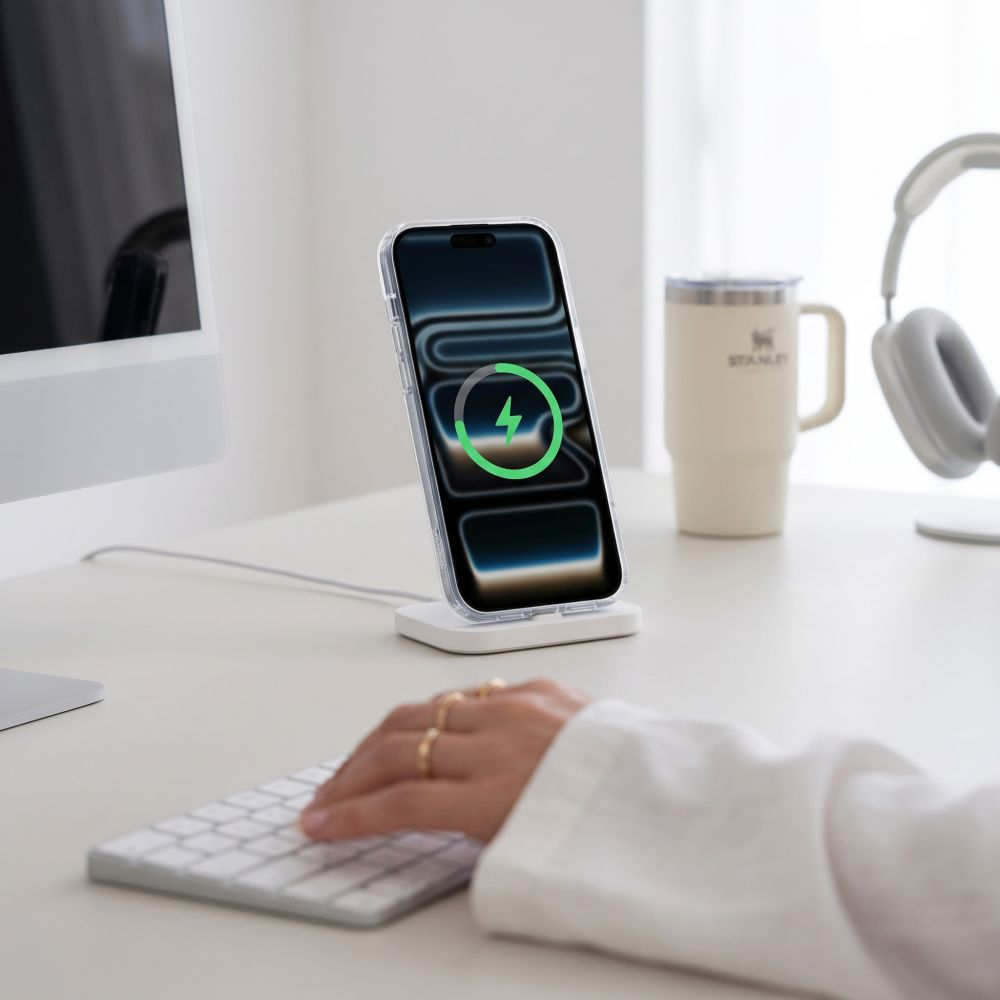 Ovitek MagSafe za Apple iPhone 18 Pro / 17 Pro, Tech-Protect, Flexair Hybrid s zaščito zaslona, Prozoren