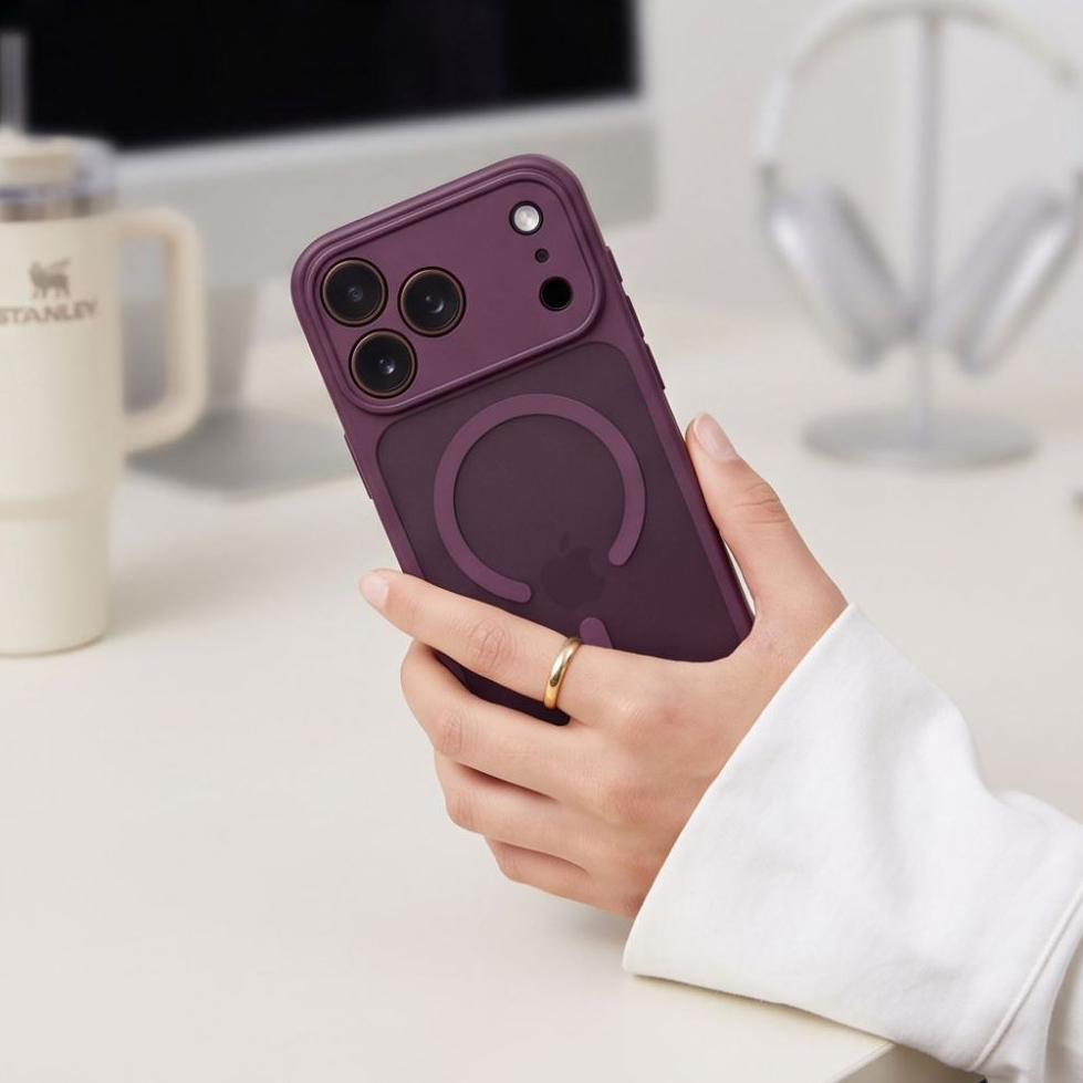 MagSafe Case for Apple iPhone 18 Pro Max / 17 Pro Max, Tech-Protect, BasicMag, Matte Burgundy
