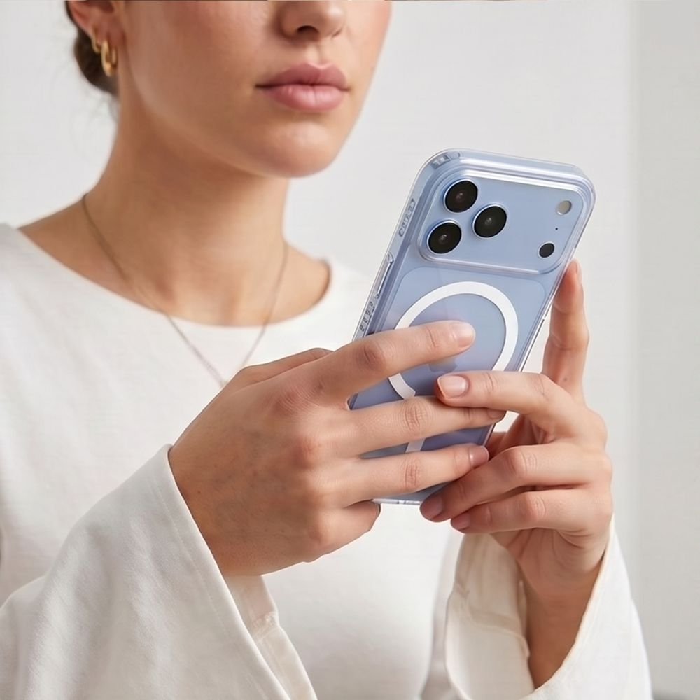 Ovitek MagSafe za Apple iPhone 18 Pro / 17 Pro, Tech-Protect, Flexair Hybrid s zaščito zaslona, Prozoren