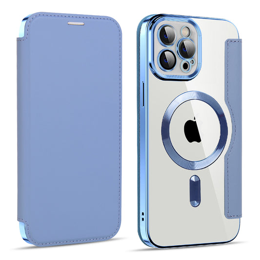 MagSafe ovitek za Apple iPhone 11 Pro Max, Techsuit, SmartMag Book, modra