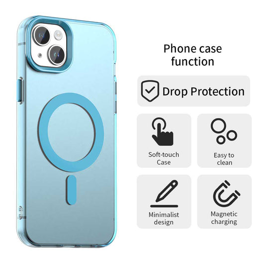 MagSafe ovitek za Apple iPhone 13, Techsuit, CandyCase, modra
