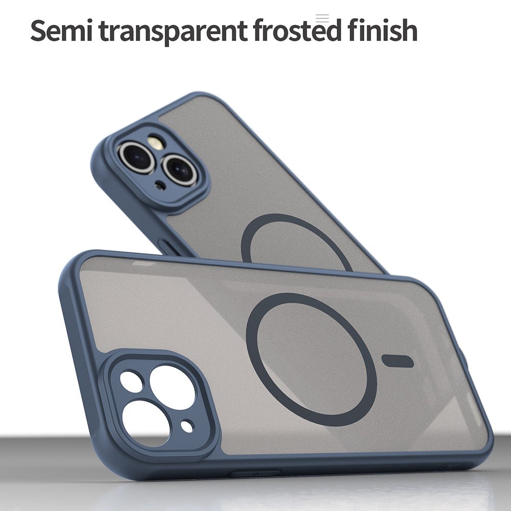 MagSafe ovitek za Apple iPhone 14 Plus, Techsuit, HaloFrost II, temno moder