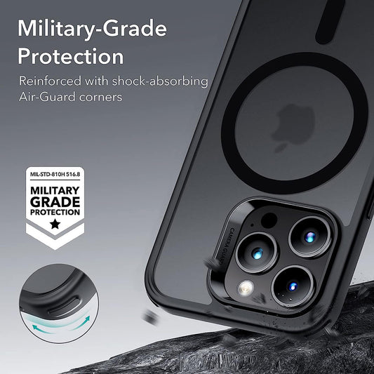 Ovitek MagSafe za Apple iPhone 14 Pro, ESR, Classic Hybrid, Črna satenasta