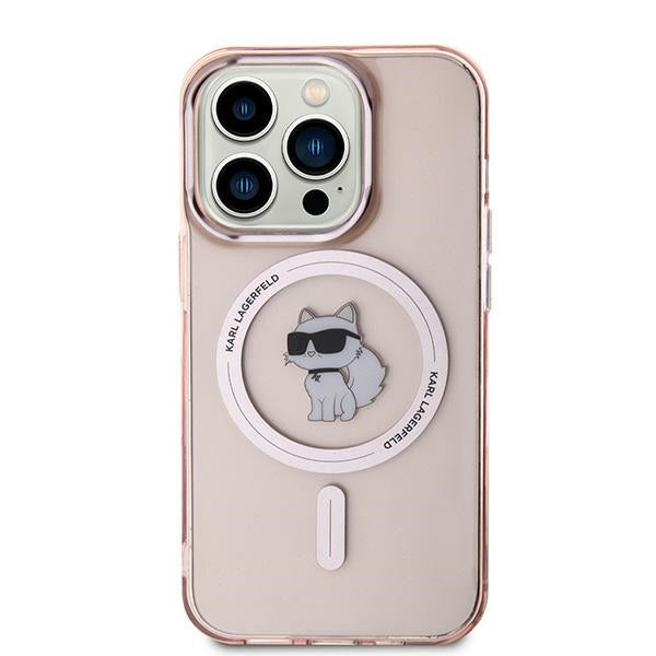 Ovitek MagSafe za Apple iPhone 14 Pro Max, Karl Lagerfeld, IML Choupette, Roza