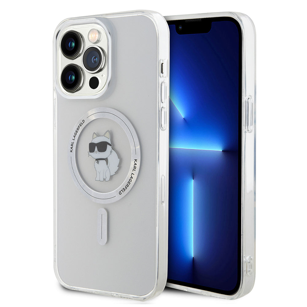 Ovitek MagSafe za Apple iPhone 14 Pro Max, Karl Lagerfeld, IML Choupette, Prozoren
