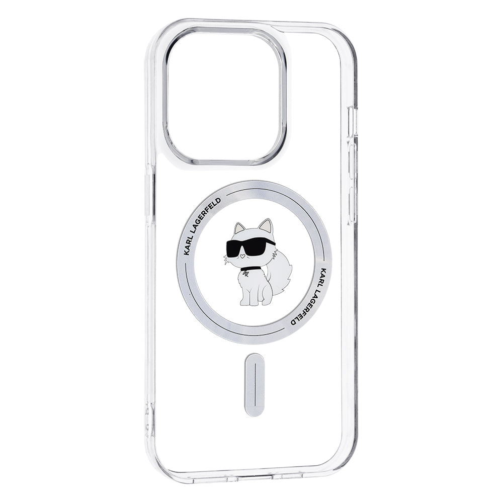 Ovitek MagSafe za Apple iPhone 14 Pro Max, Karl Lagerfeld, IML Choupette, Prozoren