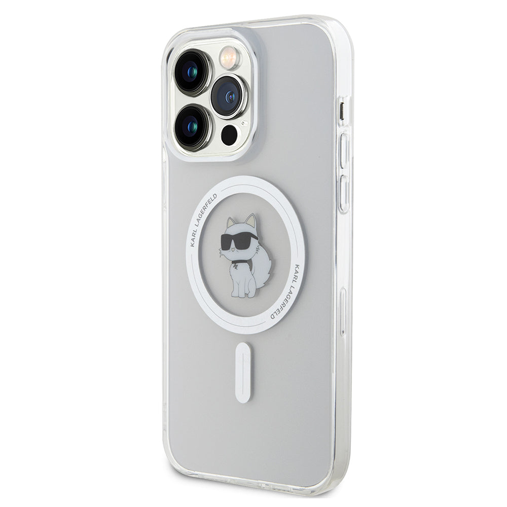 Ovitek MagSafe za Apple iPhone 14 Pro Max, Karl Lagerfeld, IML Choupette, Prozoren