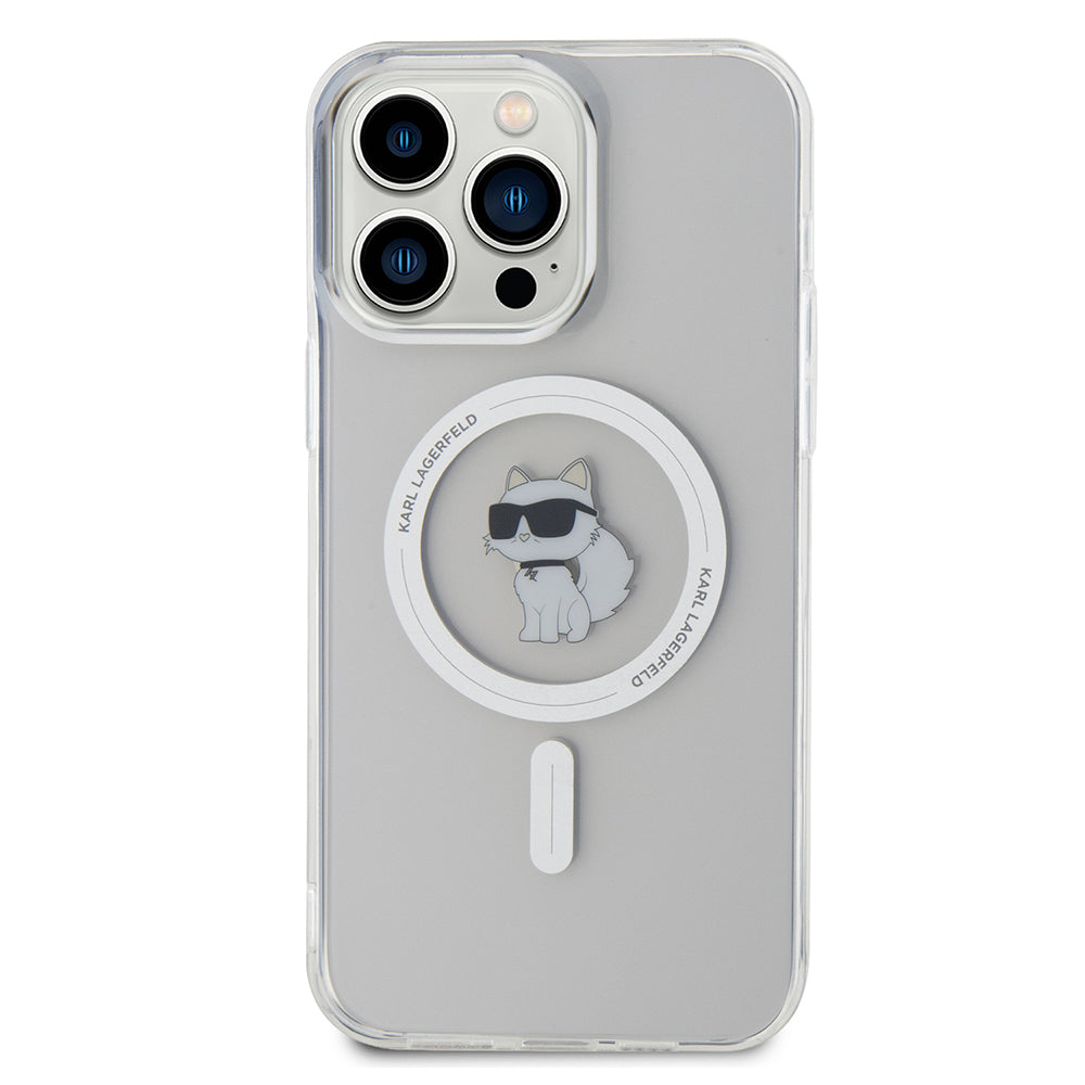Ovitek MagSafe za Apple iPhone 14 Pro Max, Karl Lagerfeld, IML Choupette, Prozoren