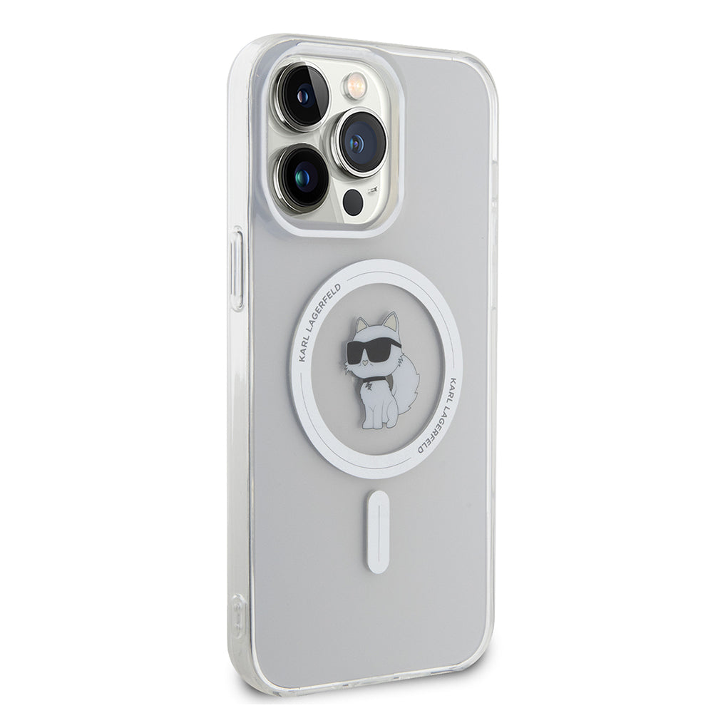 Ovitek MagSafe za Apple iPhone 14 Pro Max, Karl Lagerfeld, IML Choupette, Prozoren