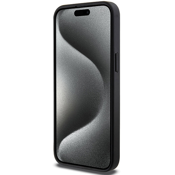 Ovitek MagSafe za Apple iPhone 14 Pro Max, Karl Lagerfeld, Saffiano Gripstand Choupette, črn