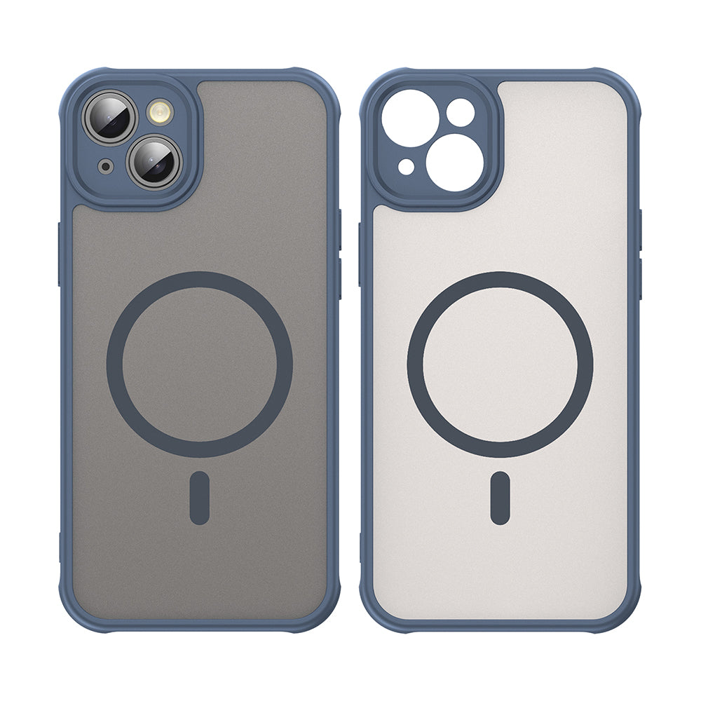 MagSafe ovitek za Apple iPhone 14, Techsuit, HaloFrost II, Temno modra