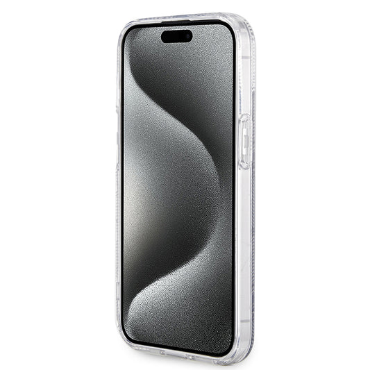 Ovitek MagSafe za Apple iPhone 15, Guess, IML Gcube, Črna