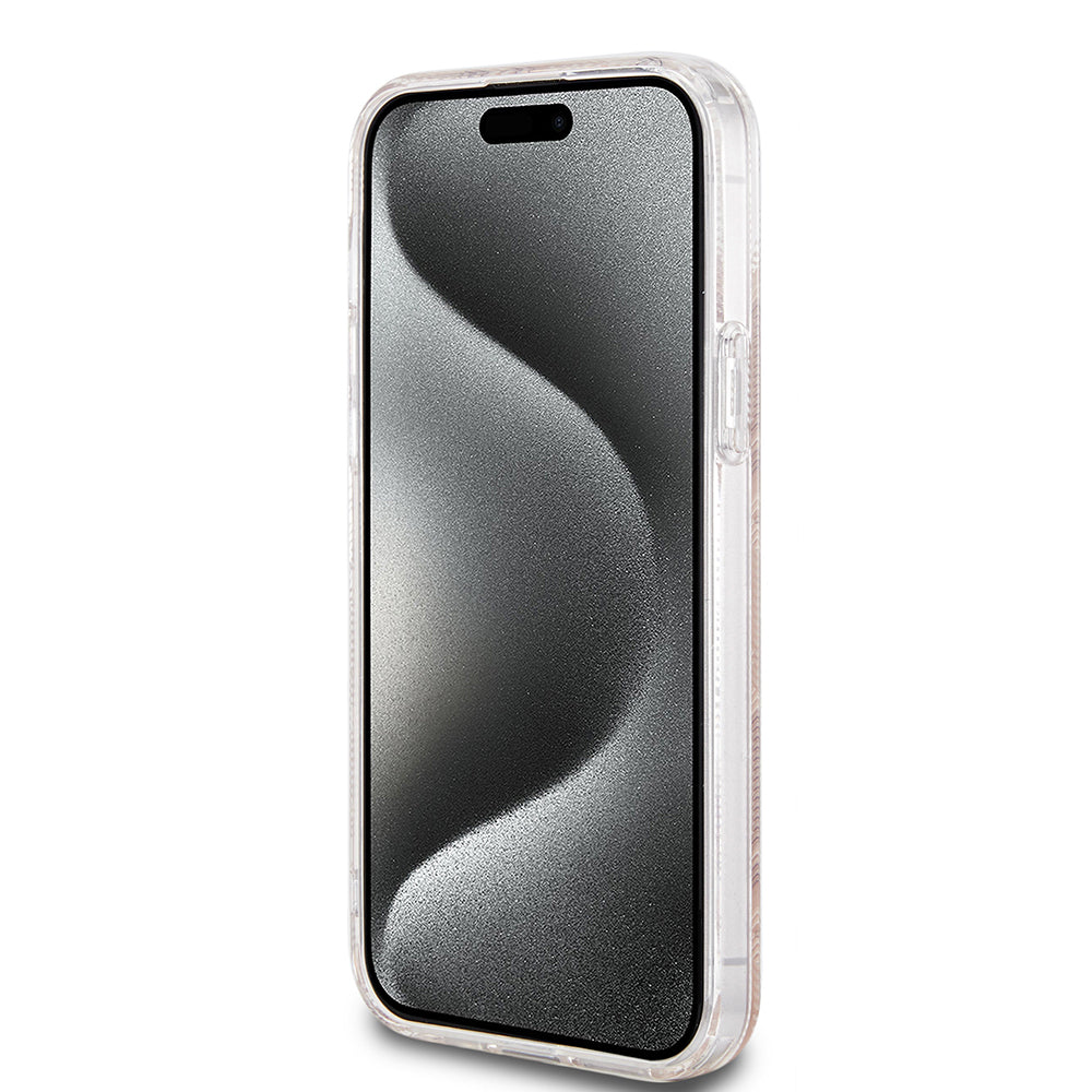 Ovitek MagSafe za Apple iPhone 15 Plus, Guess, IML Gcube, Rjava