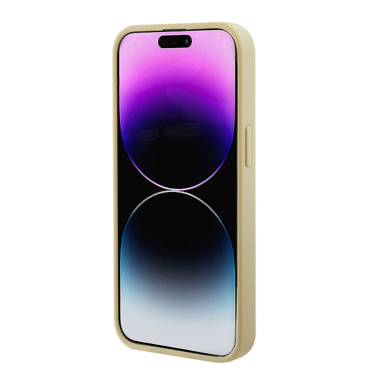 Ovitek MagSafe za Apple iPhone 15 Plus, Guess, Saffiano, Zlat