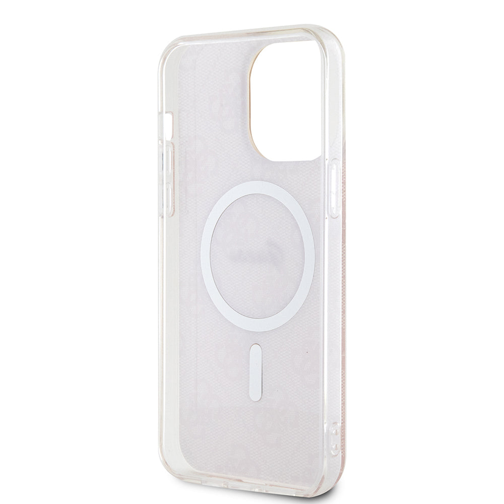 Ovitek MagSafe za Apple iPhone 15 Pro, Guess, IML 4G, Roza