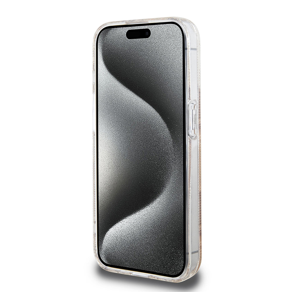 Ovitek MagSafe za Apple iPhone 15 Pro, Guess, IML Gcube, Rjava