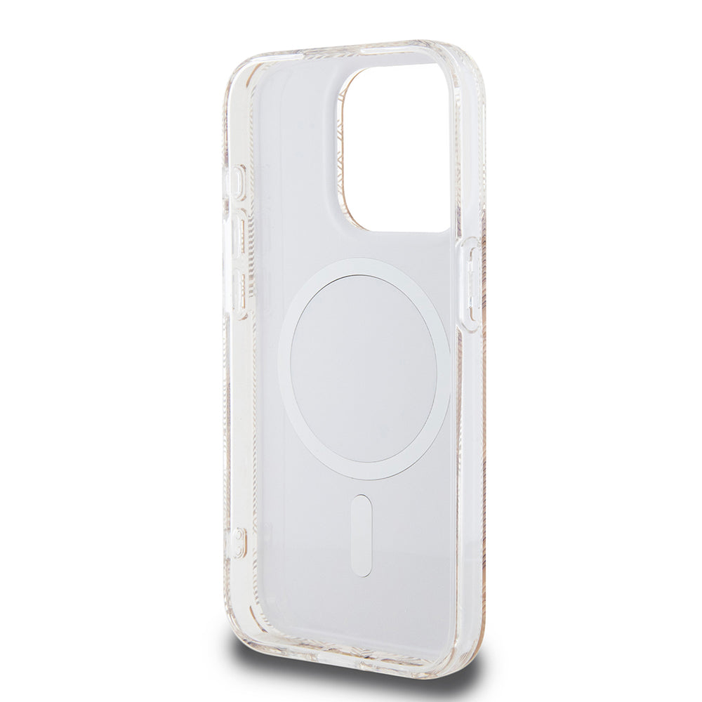 Ovitek MagSafe za Apple iPhone 15 Pro, Guess, IML Gcube, Rjava