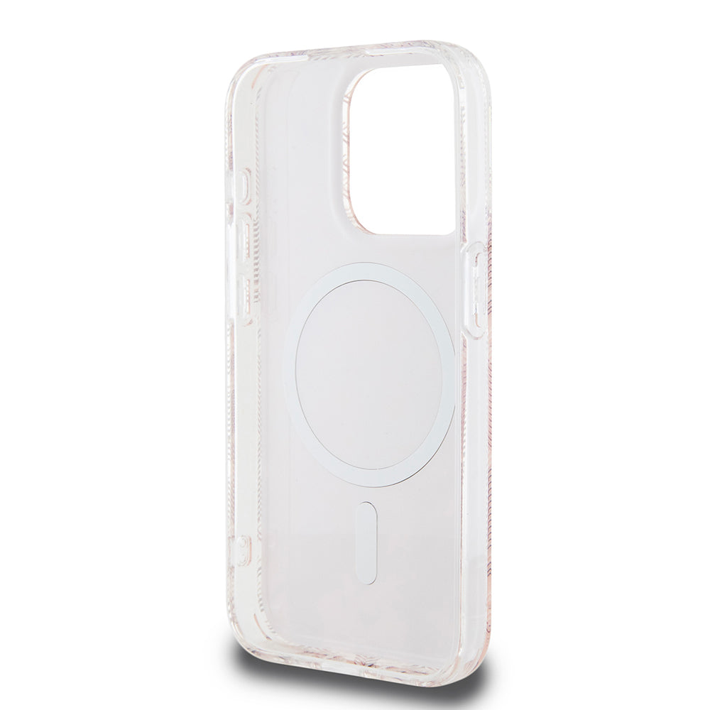 Ovitek MagSafe za Apple iPhone 15 Pro, Guess, IML Gcube, Roza