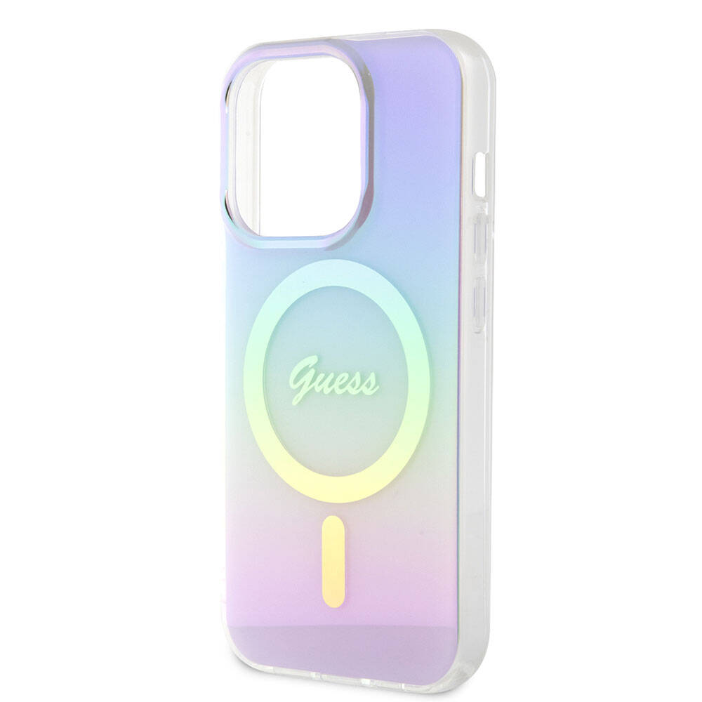Ovitek MagSafe za Apple iPhone 15 Pro, Guess, IML Iridescent, Vijolična